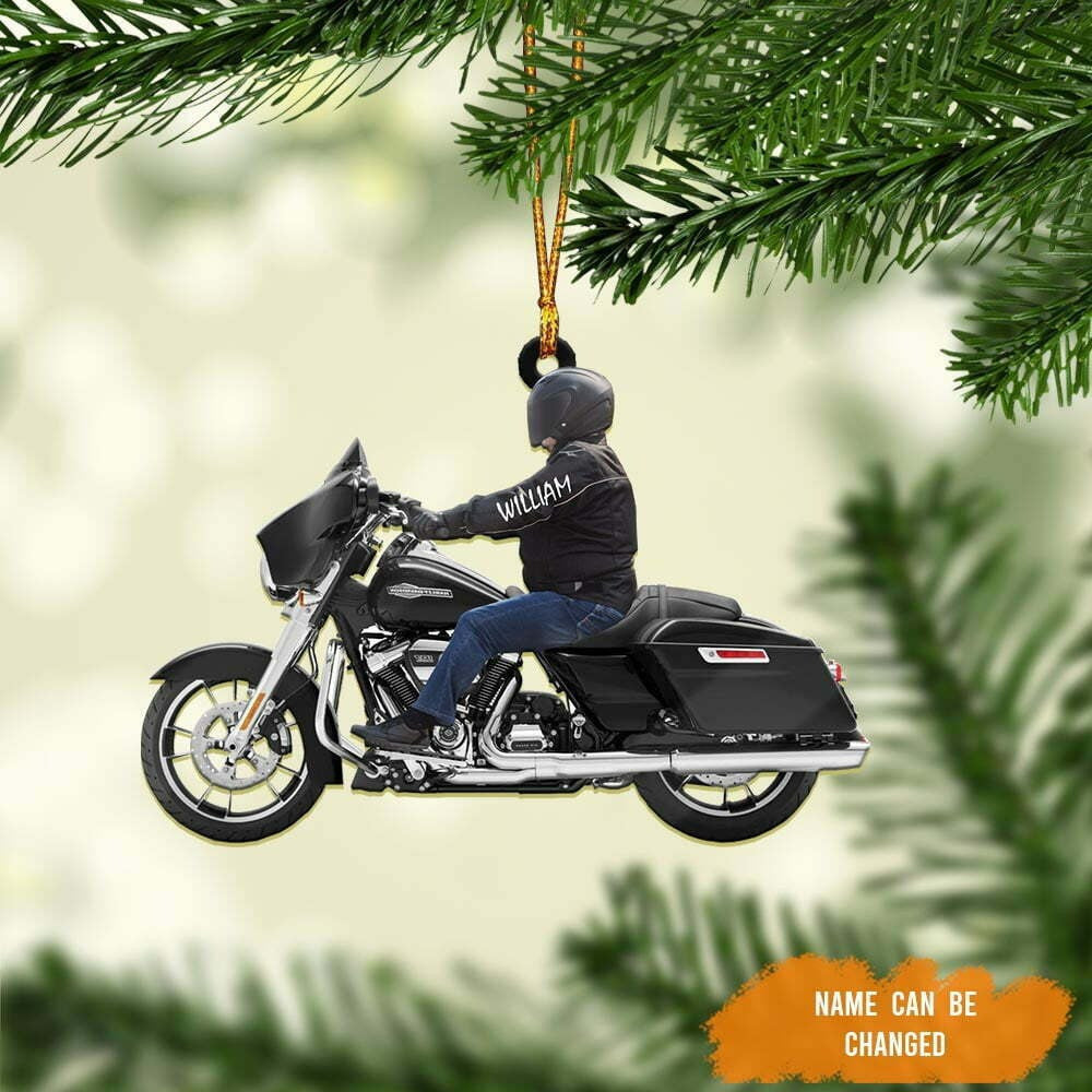 Personalized Biker Street Glide Motorcycle Ornament Colorful Bikes Flat Acrylic Ornament for Man