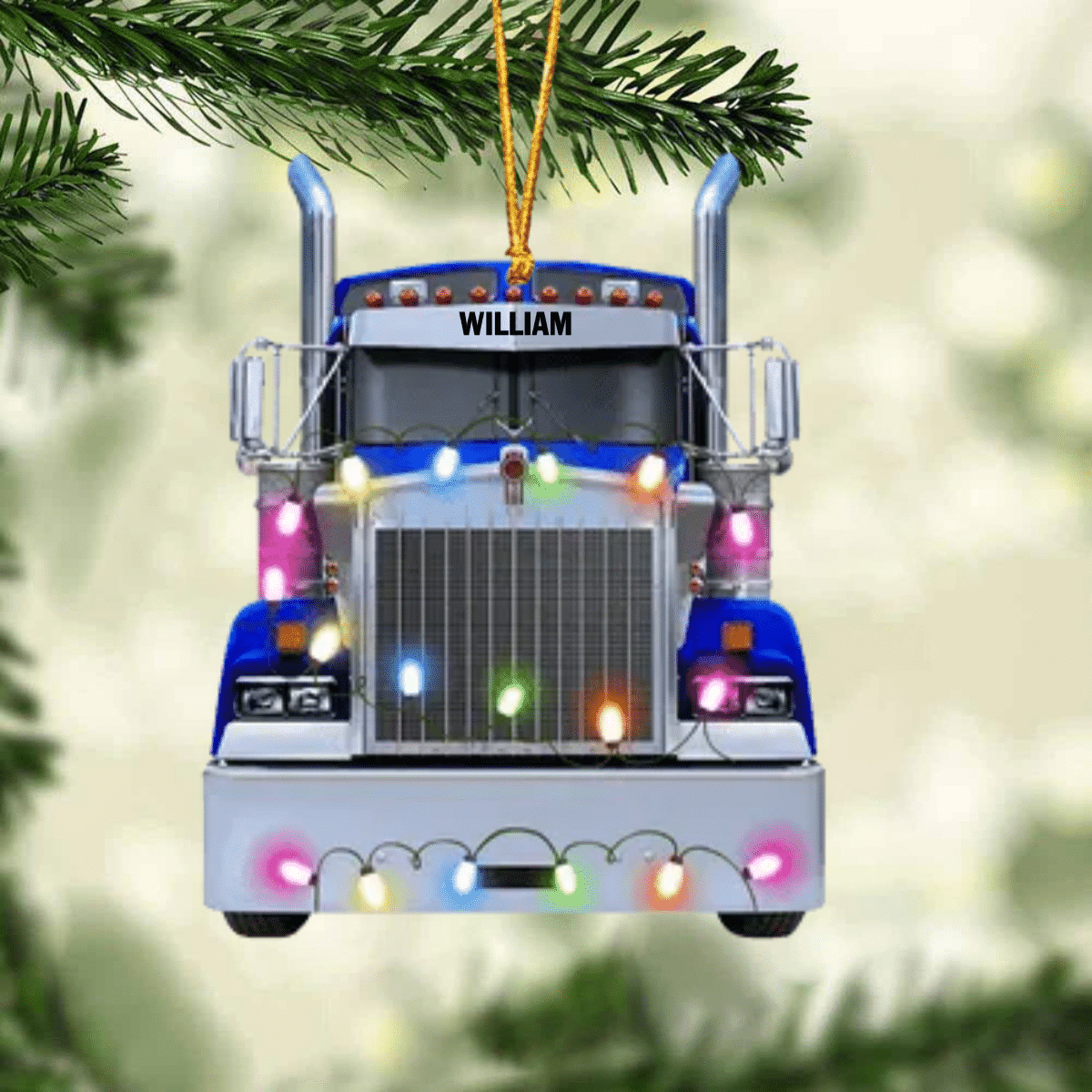 Truck Christmas Ornament/ Personalized Christmas Ornament - Christmas Gift For Truck Driver