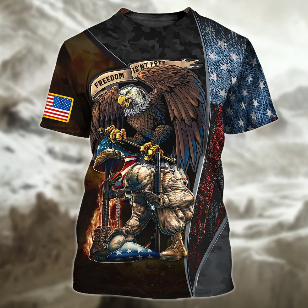 Freedom Isn''T Free United State Veteran 3D Shirts/ Veteran American Eagle Design Clothing