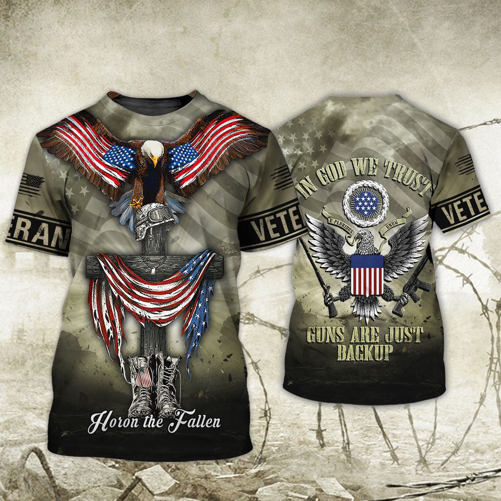 Veteran Honor The Fallen 3D Hawaii Shirt/ American Veteran Hoodie/ Veteran Design On Clothing