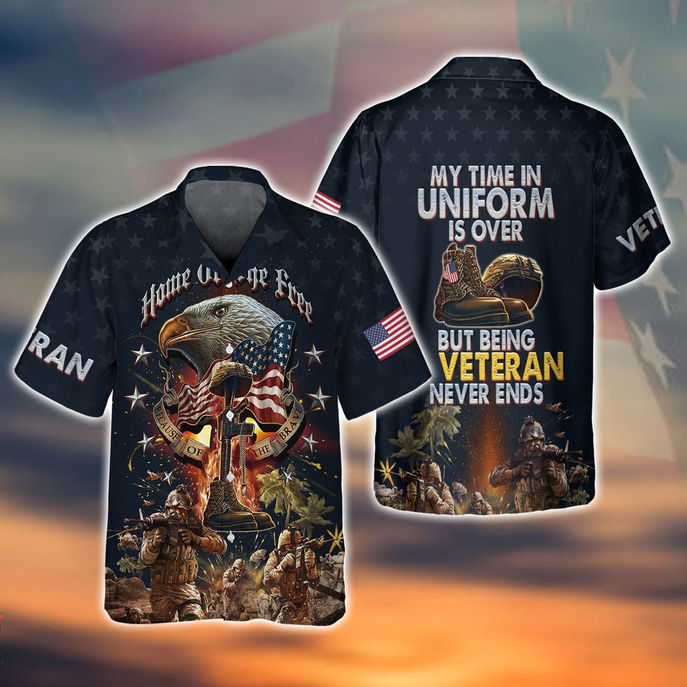Veteran Home Of The Free Polo Shirts/ Being Veteran Never End 3D Hoodie/ Veteran Clothing 2022