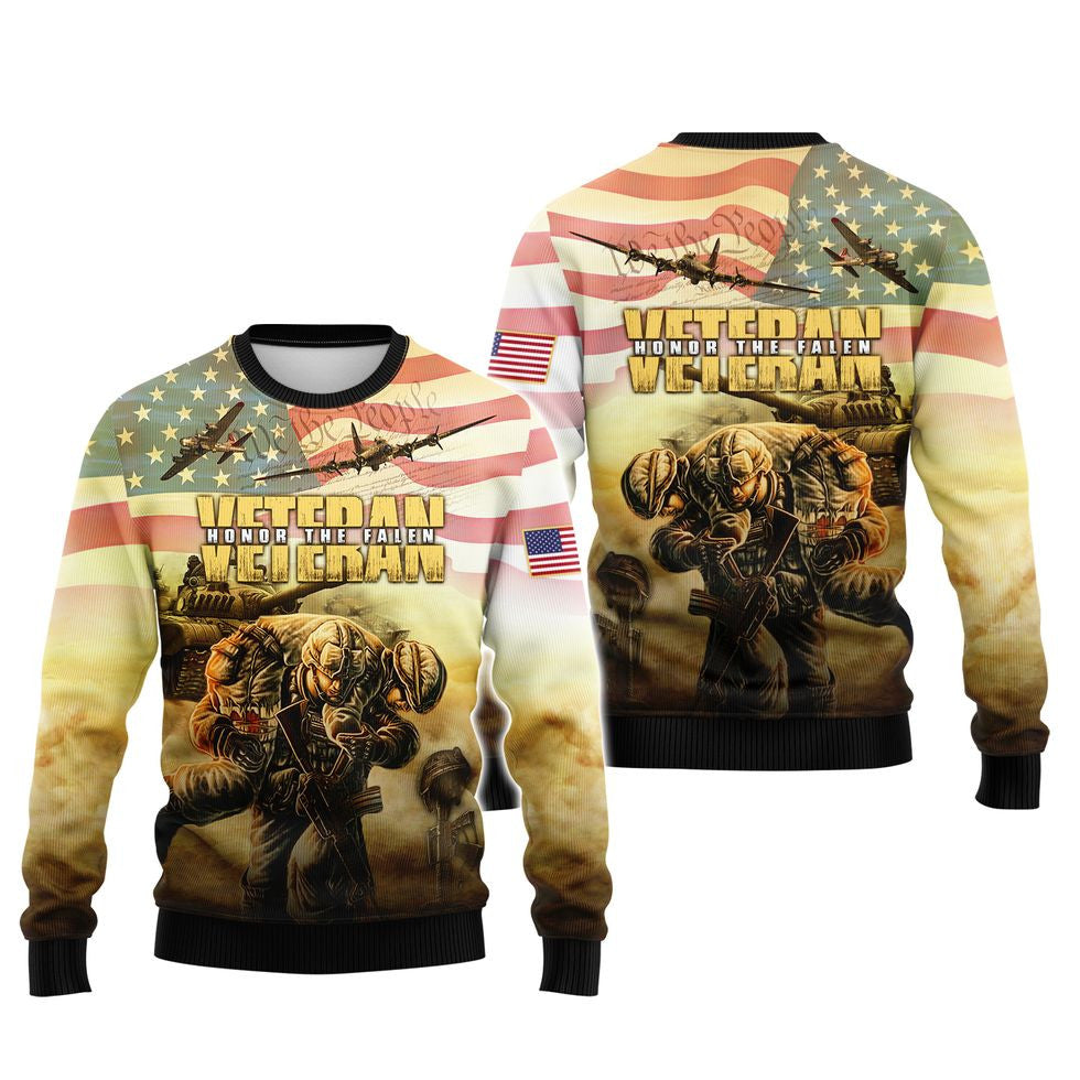 Veteran Honor The Fallen Hawaiian Shirt/ Us Veteran 3D All Over Print Hoodie/ Present To Veteran