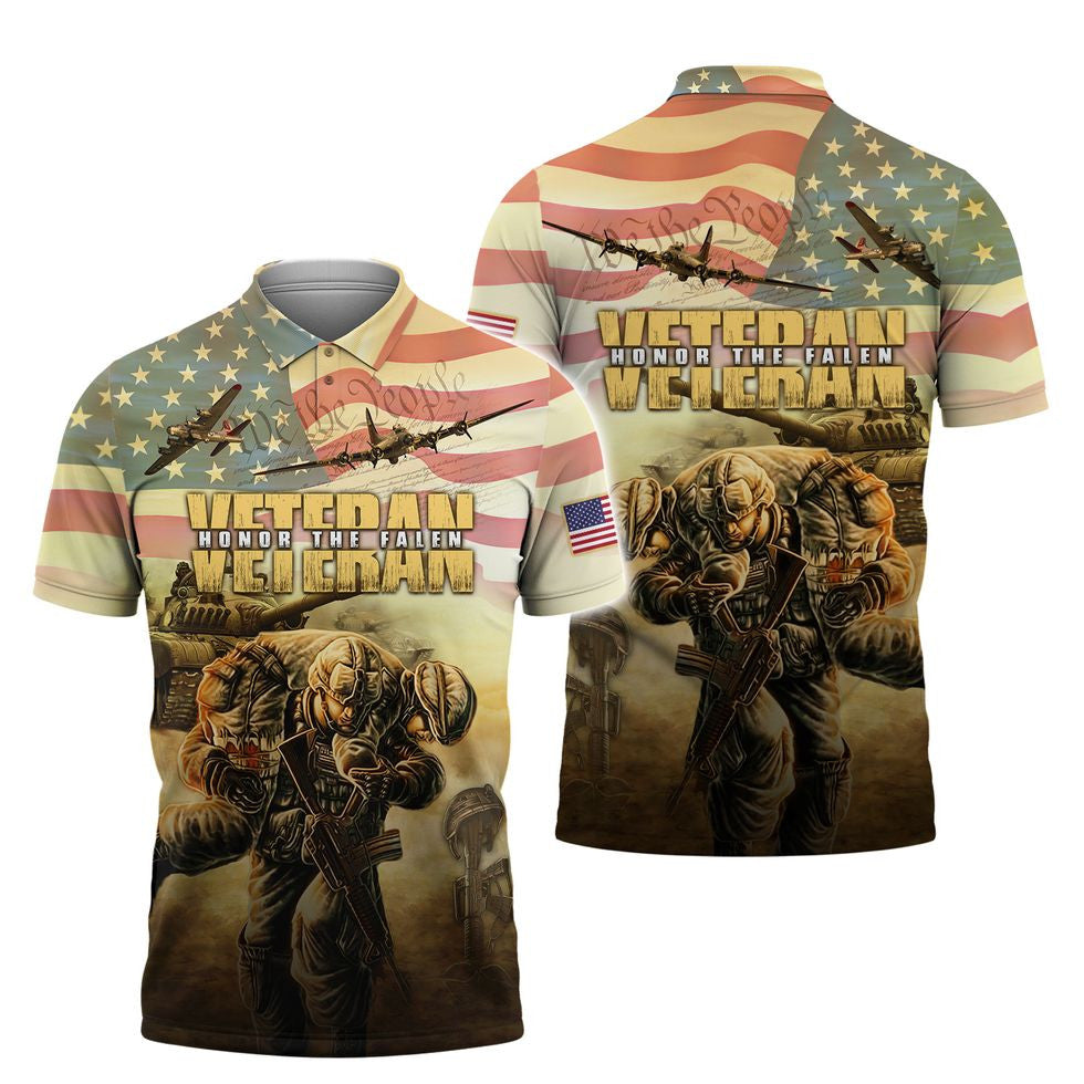 Veteran Honor The Fallen Hawaiian Shirt/ Us Veteran 3D All Over Print Hoodie/ Present To Veteran