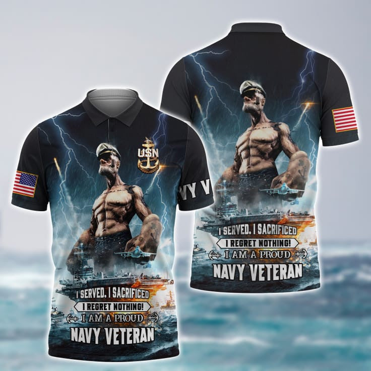 I Am A Proud Navy Veteran 3D Print Shirt Men/ Navy Veteran Hoodie
