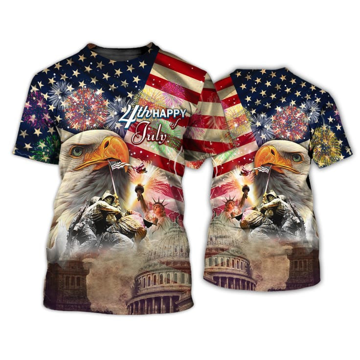 The 4Th Of July Veteran 3D Hawaii Shirt/ Patriotic Veteran Clothing
