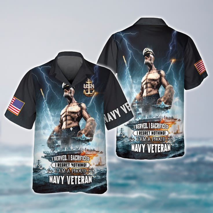 I Am A Proud Navy Veteran 3D Print Shirt Men/ Navy Veteran Hoodie