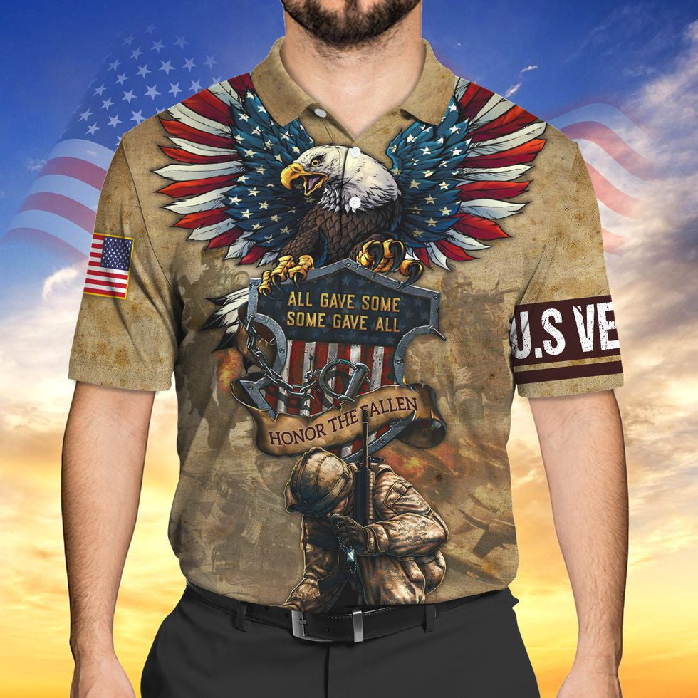 U.S Veteran All Gave Some Some Gave All 3D Print Hawaiian Shirt/ Veteran Apparel