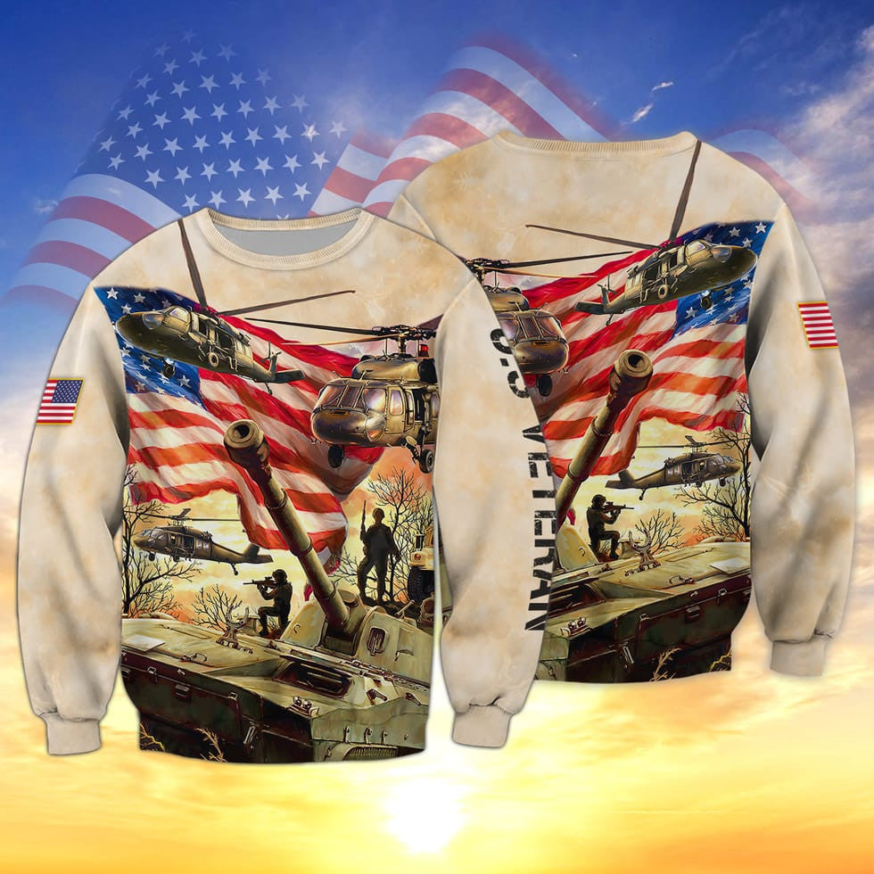 3D All Over Print Hawaiian Shirt Us Veteran Pattern/ Gift For Veteran Dad/ American Veteran Zip Up Hoodie Pull Over