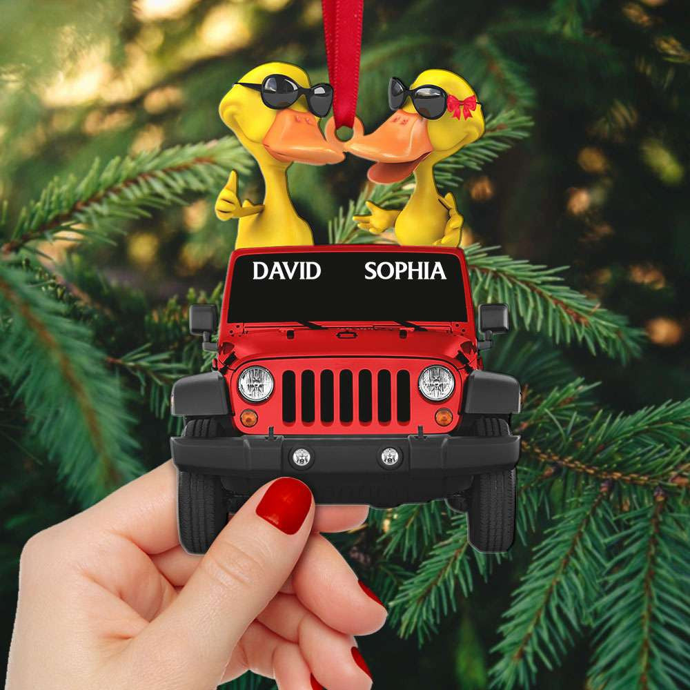 Duck Off-Road Car Happy Moment - Personalized Flat Keychain - Gift For Off-Road Car Lovers
