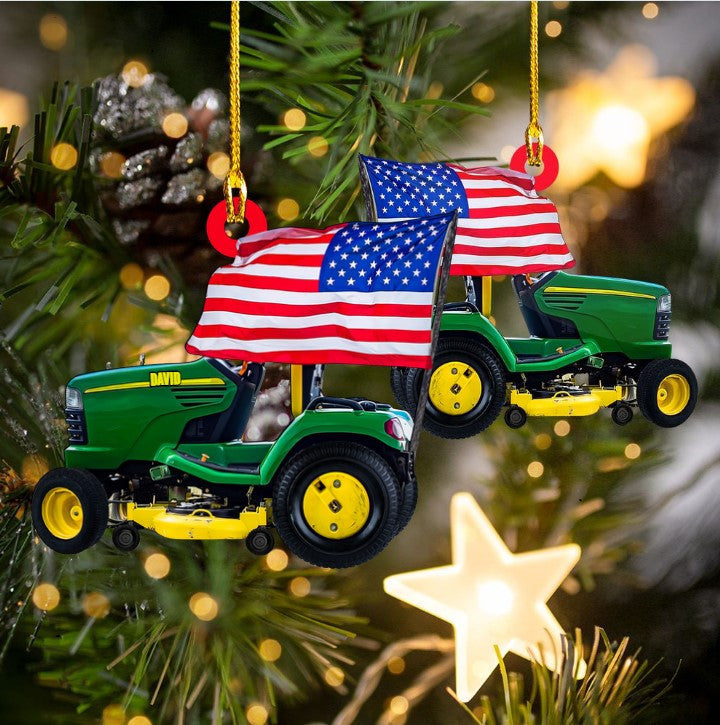 Personalized Tractor Christmas Ornament for Farmer/ Full Tractor Custom Tractor Name Acrylic Ornament for Tractor Driver