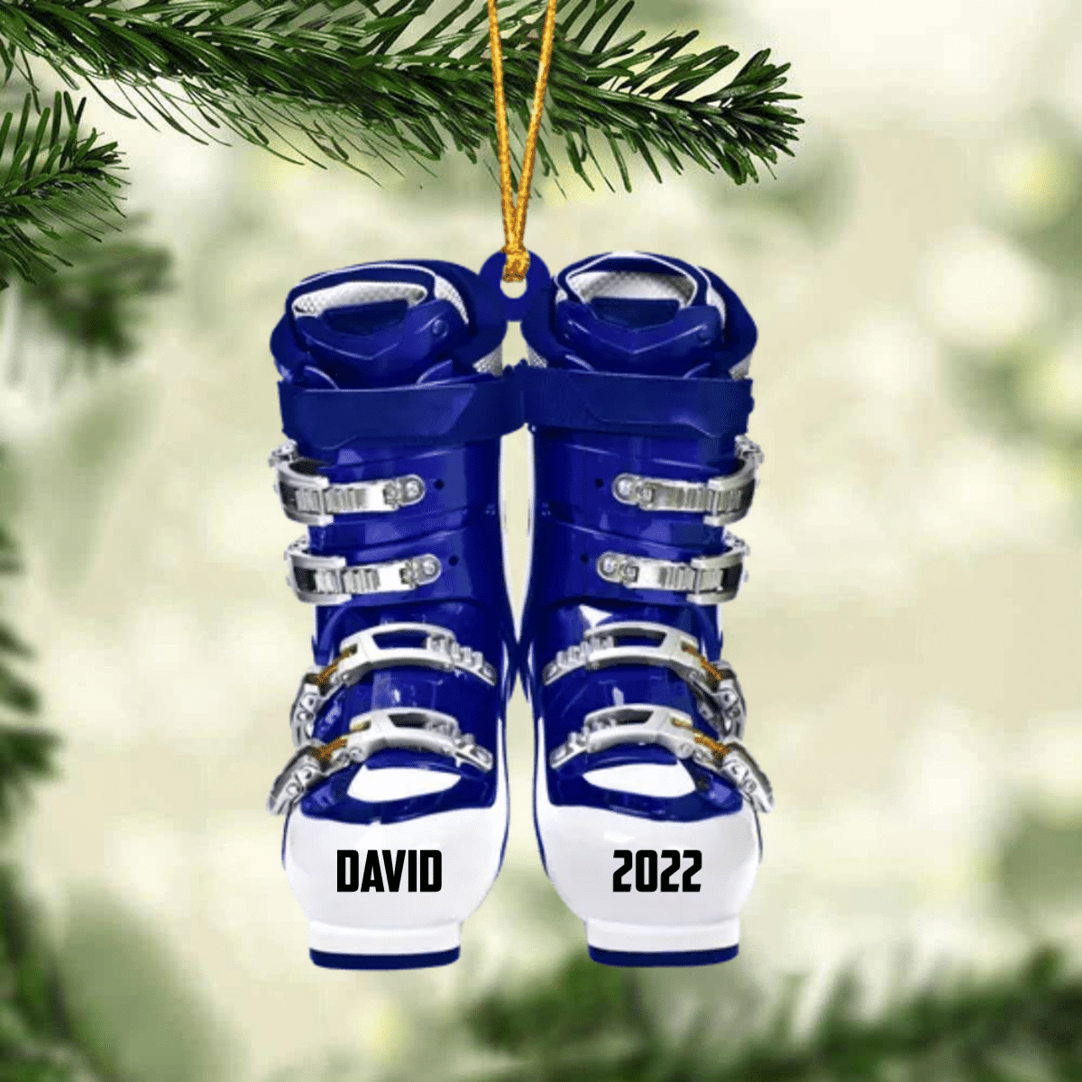 Skiing Roller Skate Personalized Christmas Ornament/ Custom Name Acrylic Ornament for Snowboarding Player