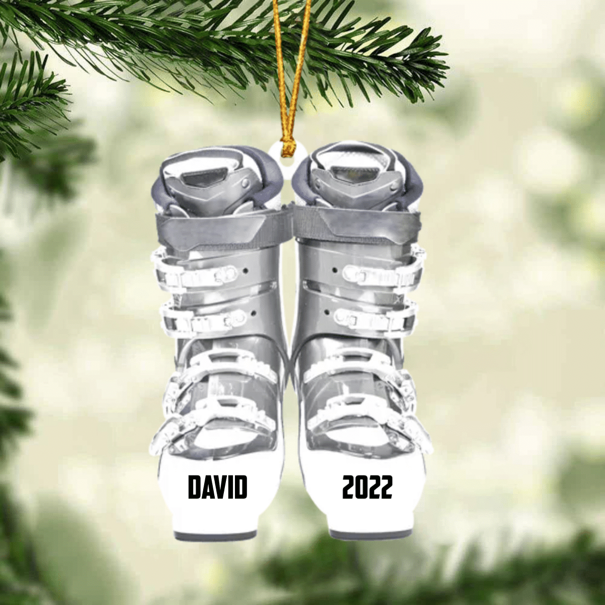 Skiing Roller Skate Personalized Christmas Ornament/ Custom Name Acrylic Ornament for Snowboarding Player