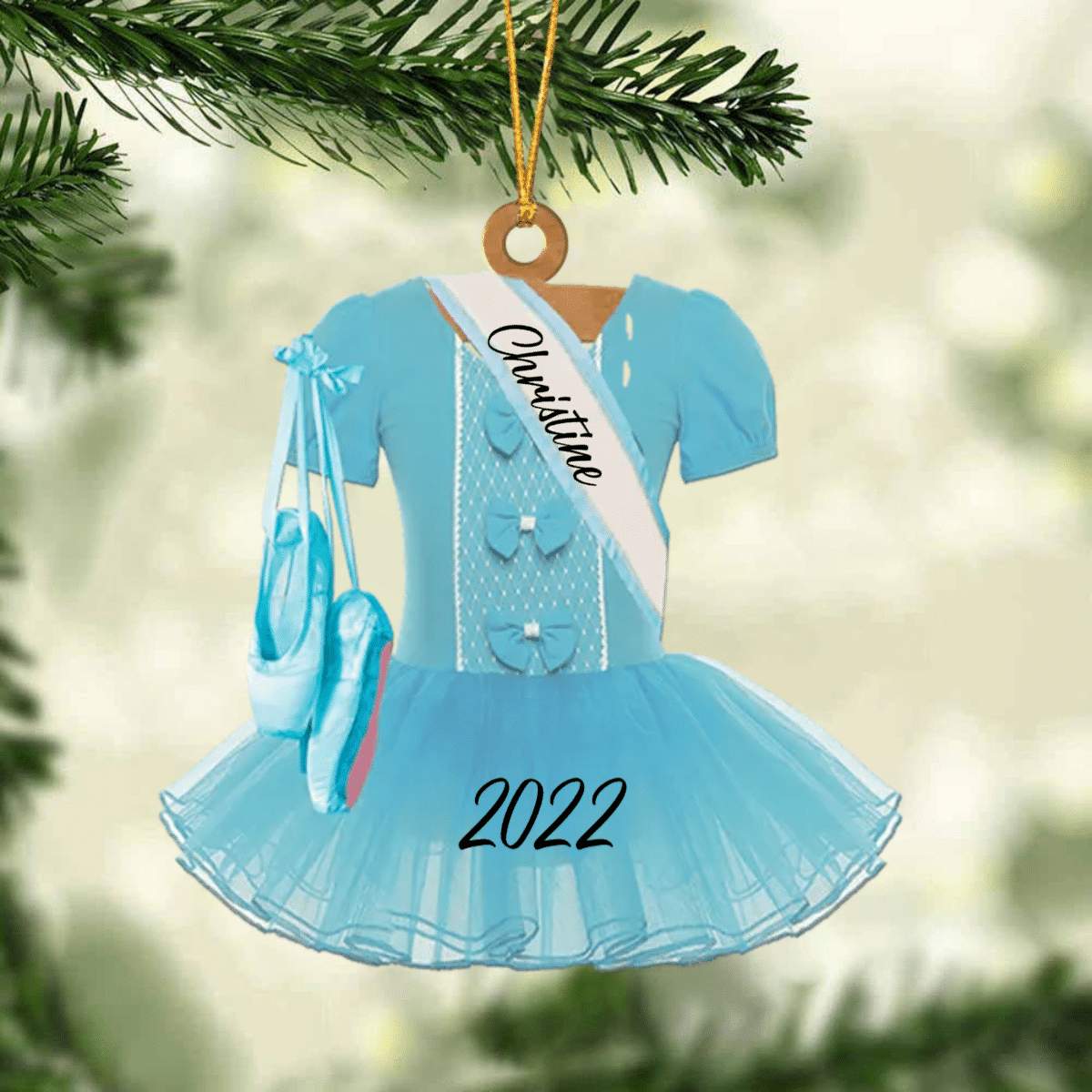 Ballet Dance Dress Christmas Ornament - Great Gift Idea For Ballet Lovers
