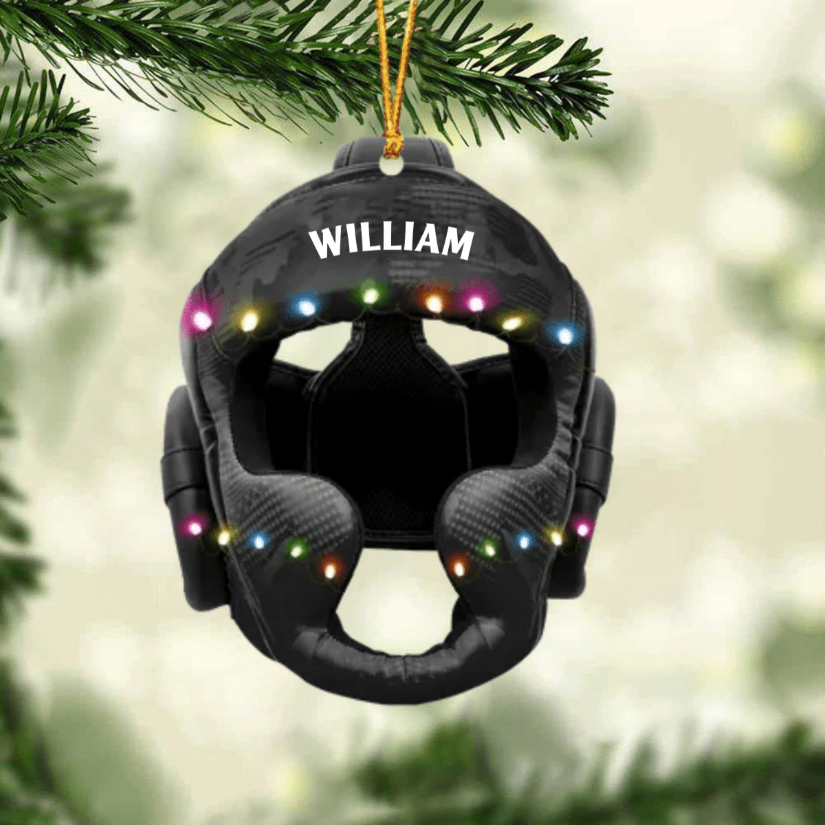 Wrestling Helmet Personalized Christmas Ornament/ Custom Name Wrestling Acrylic Ornament