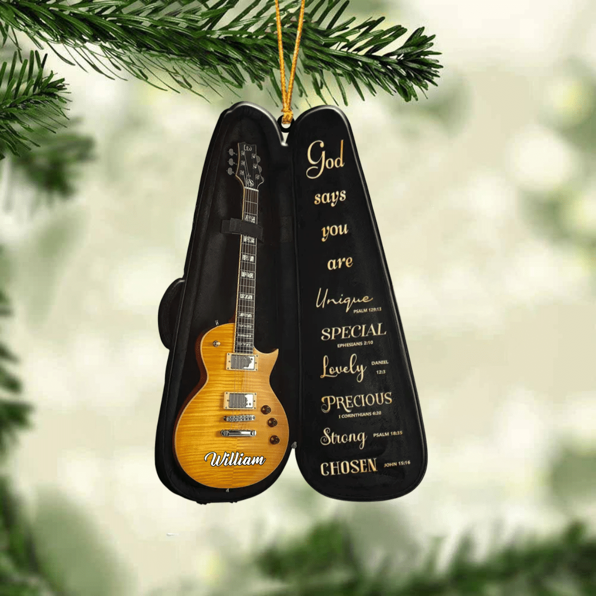 Personalized Harp Musical Instrument With Bag God Says You Are - Christmas Ornament for Music Lovers