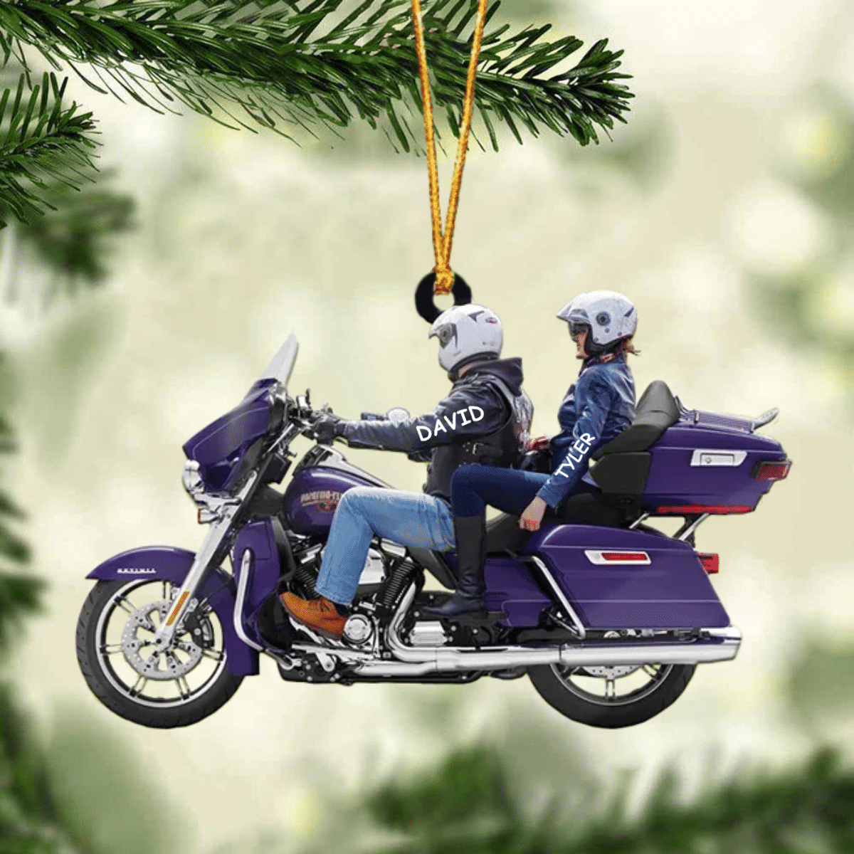 2022 New Release Personalized Biker Couple Ultra Limited Motorcycle Ornament