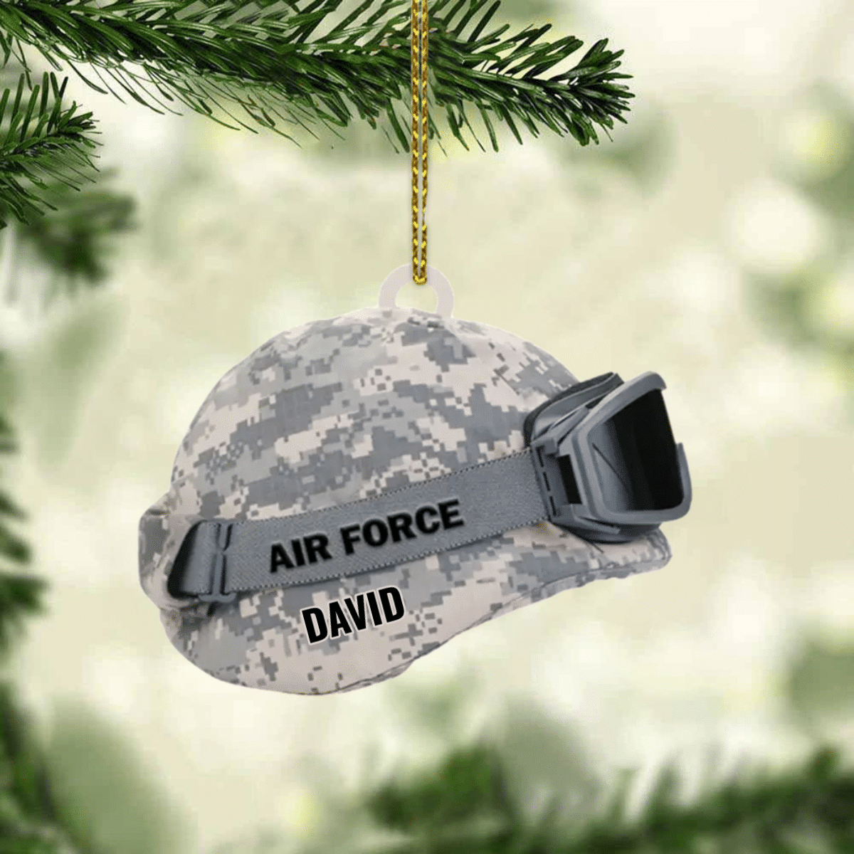Military Helmet Personalized Cut Ornament Gift For Veteran/ Christmas Ornament for Dad Veteran