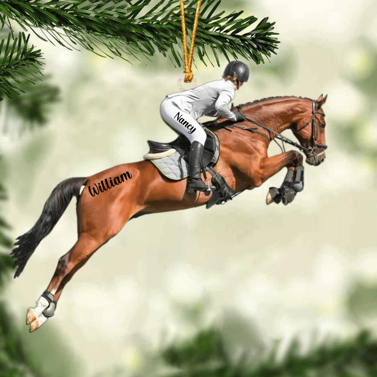 Personalized Equestrian Girl Ornament - Gift Idea For Horse Lover/ Christmas