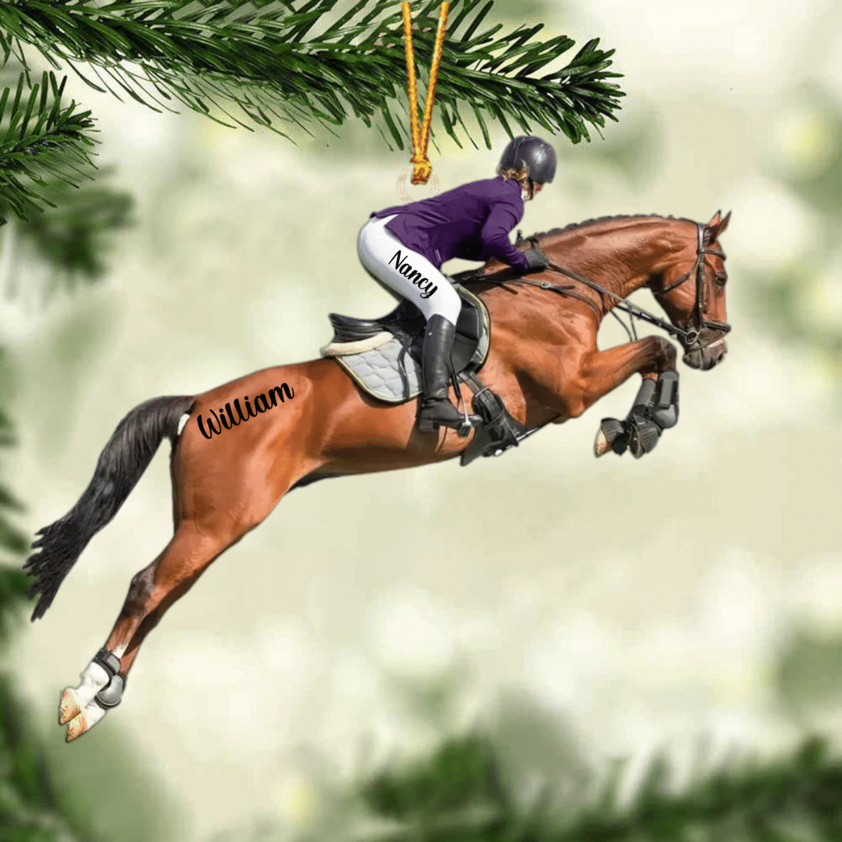 Personalized Equestrian Girl Ornament - Gift Idea For Horse Lover/ Christmas