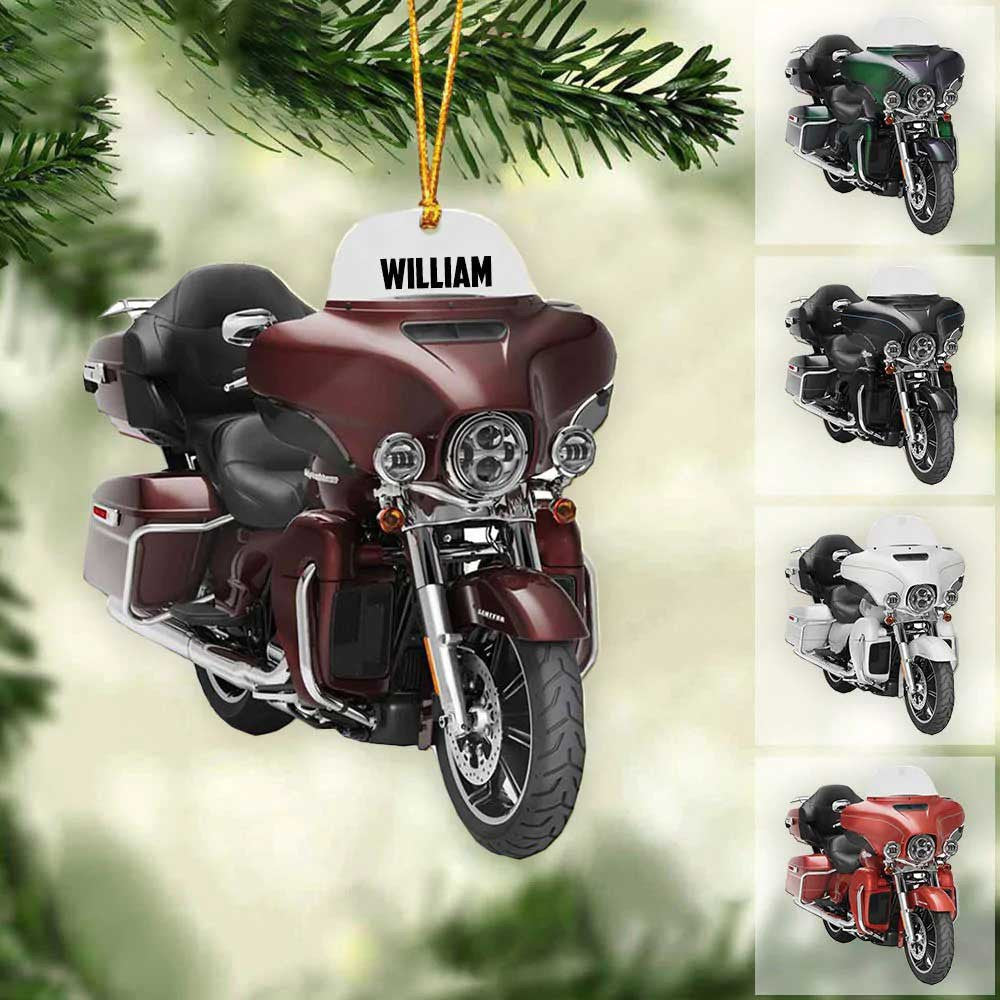 Personalized Grand Touring Motorcycle Ornament/ Custom Name Motorcycle Christmas Ornament for Him