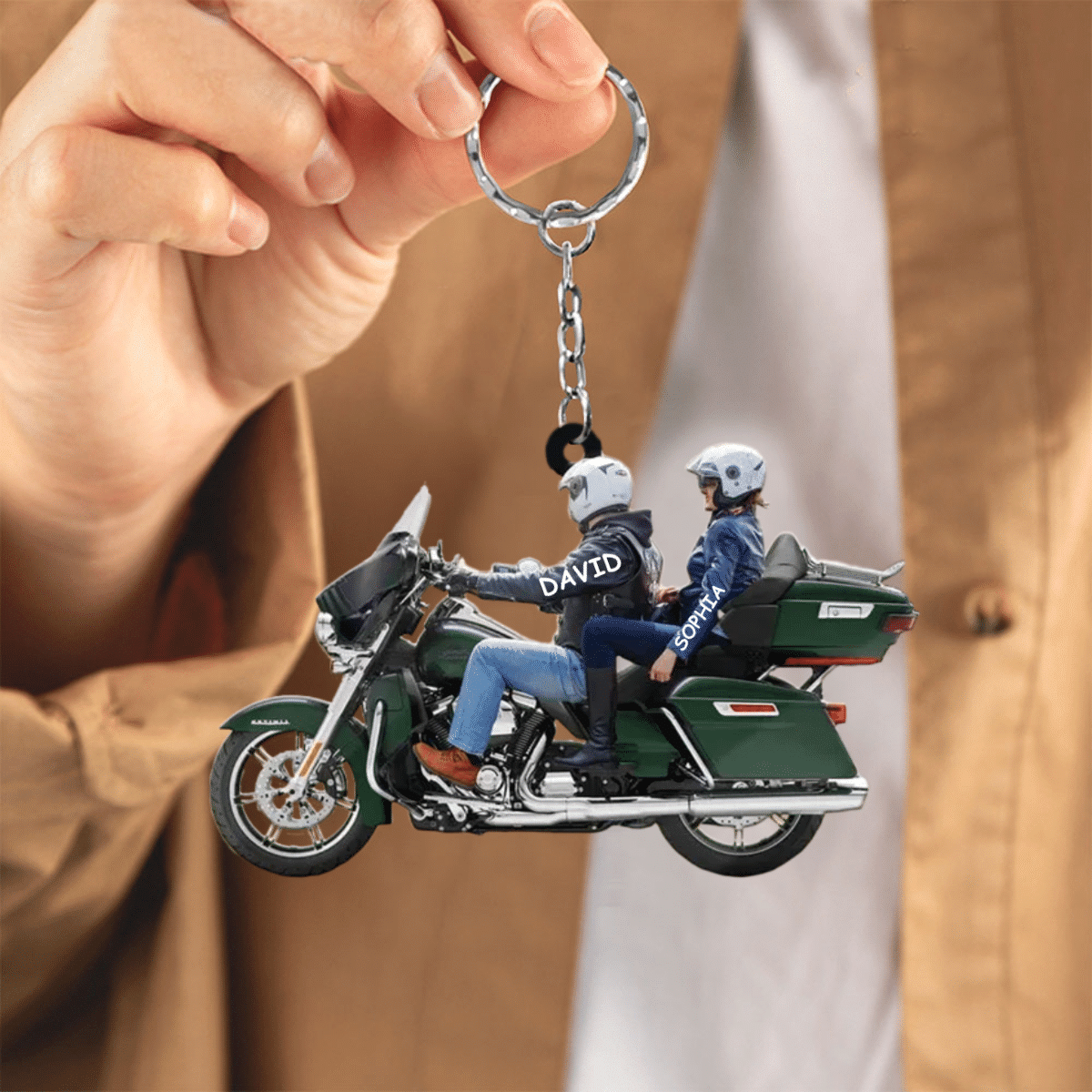 2023 New Release Personalized Biker Couple Ultra Limited Motorcycle Acrylic Keychain for Husband and Wife