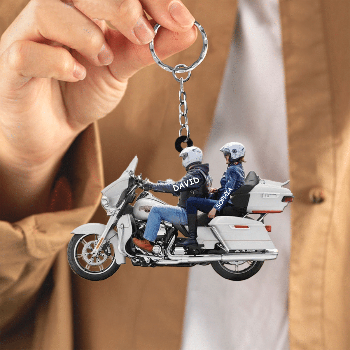 2023 New Release Personalized Biker Couple Ultra Limited Motorcycle Acrylic Keychain for Husband and Wife