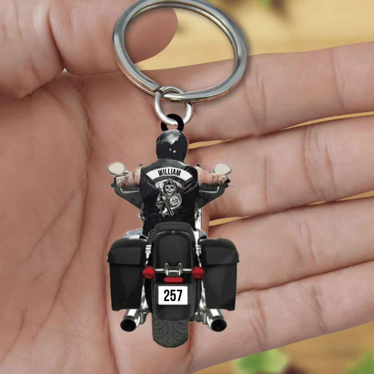 Personalized Biker Street Glide Road Glide Motorcycle Acrylic Keychain for Biker Man/ Gift for Man