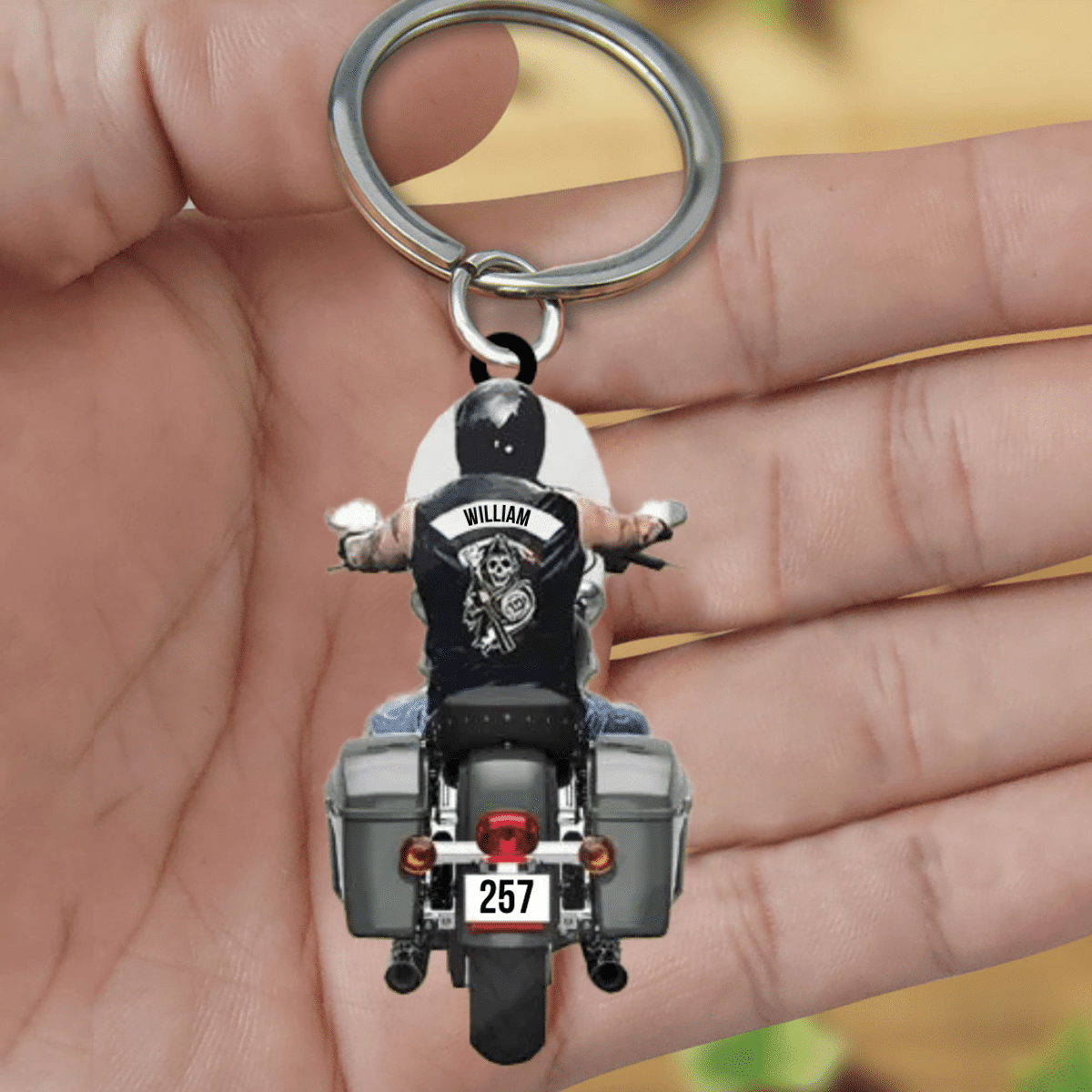 Personalized Biker Street Glide Road Glide Motorcycle Acrylic Keychain for Biker Man/ Gift for Man