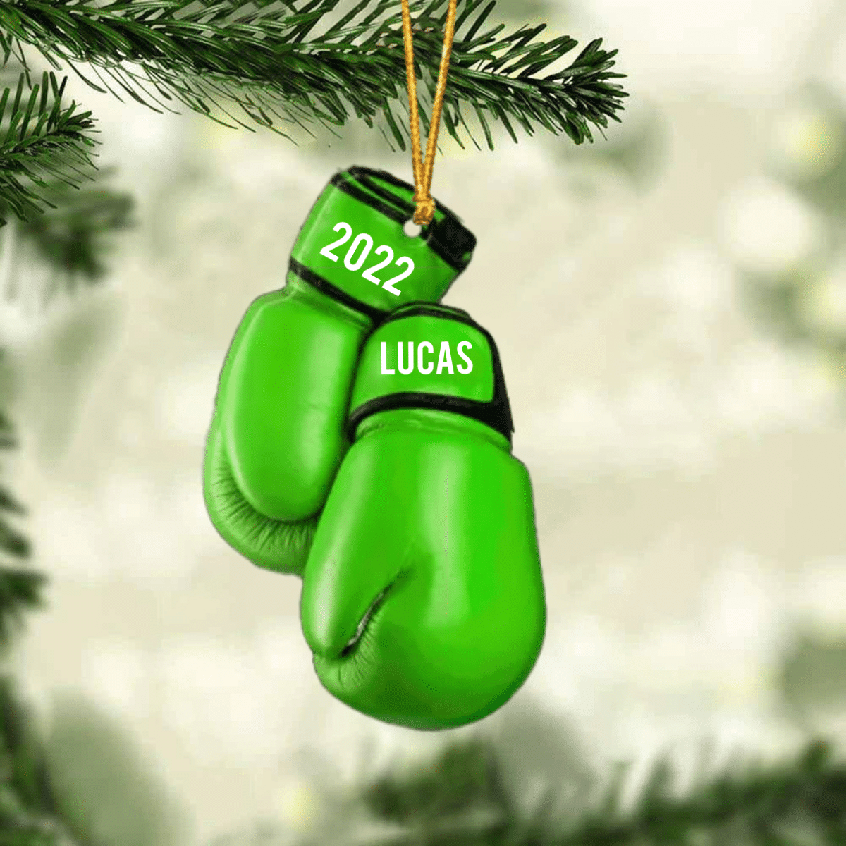 Personalized Boxing Glove Acrylic Christmas Ornament - Housewarming Gift/ Sports Lover/ UFC Decor Gift