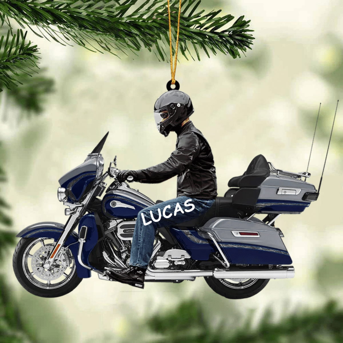 2023 Personalized Biker Harley Motorcycle Christmas Ornament for Biker Gangster Lovers/ Gift for Man