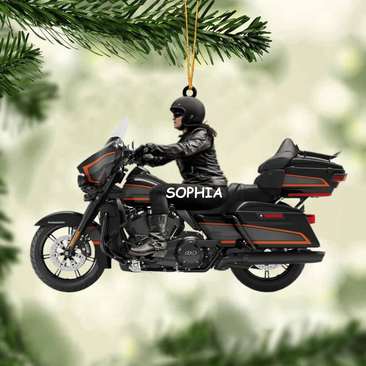 2022 Personalized Biker Woman Harley Motorcycle Christmas Ornament for Biker Gangster Lovers/ Gift for Wife