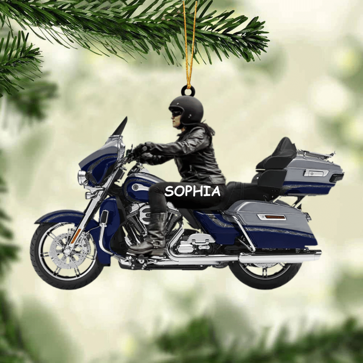2022 Personalized Biker Woman Harley Motorcycle Christmas Ornament for Biker Gangster Lovers/ Gift for Wife
