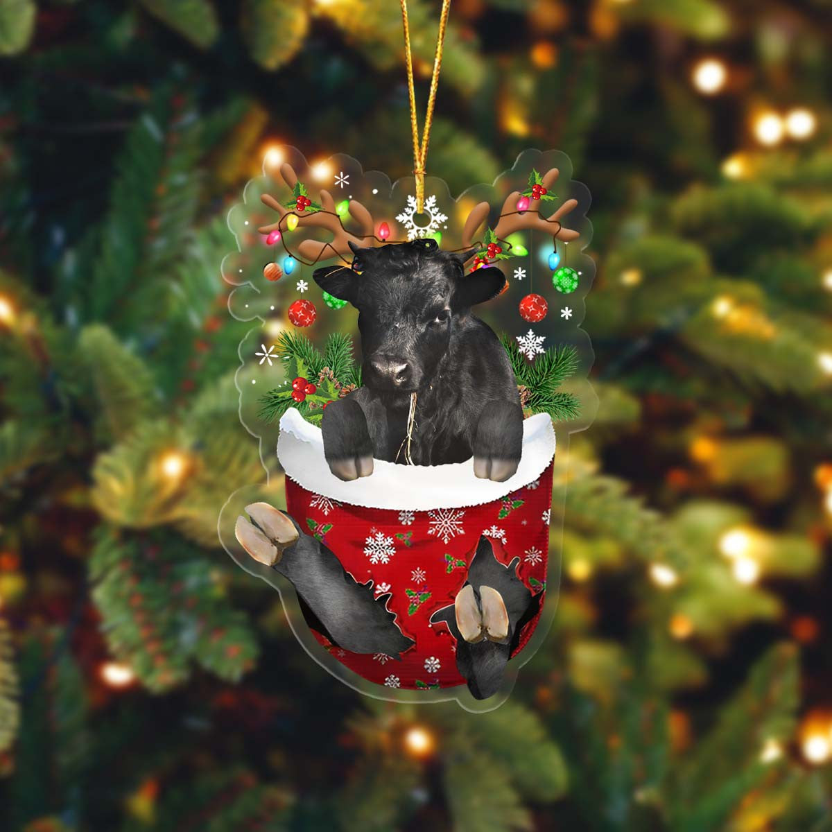 Coolspod Dexter In Pocket Christmas Ornament Flat Acrylic Farmhouse Ornament