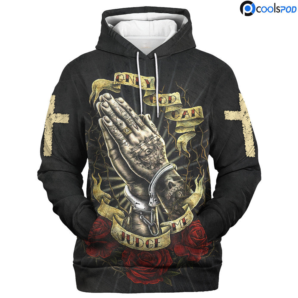 God Hoodie/ Only God Can Judge Me 3D All Over Print Hoodie For Men Women/ Premium Hoodie For God Lover