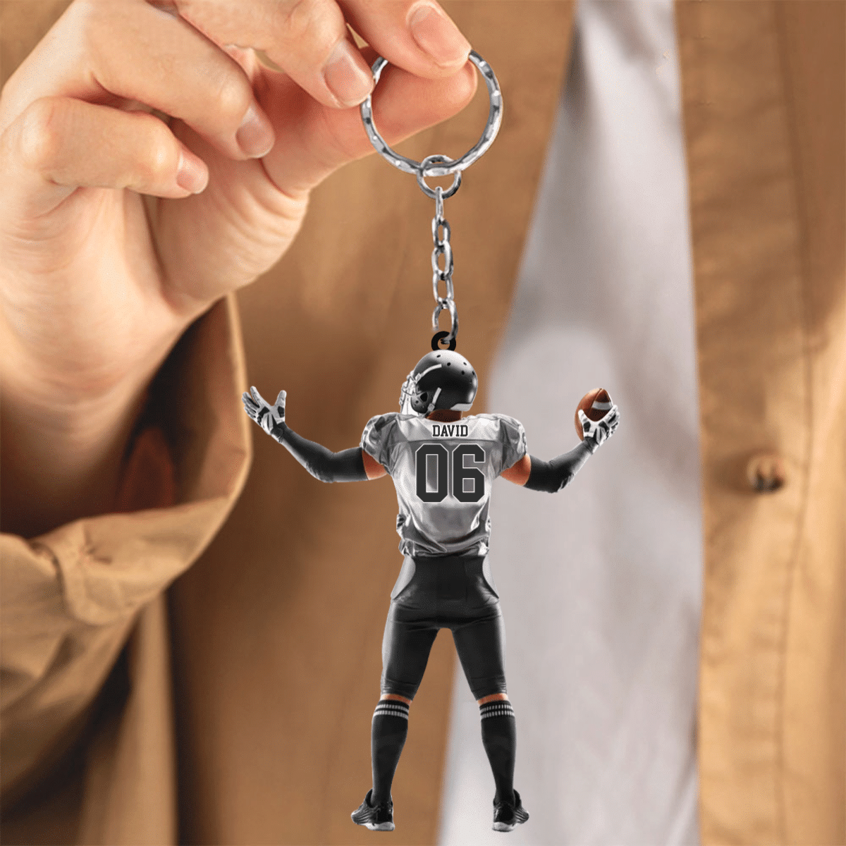 Personalized American Football Acrylic Keychain Great Christmas Gift Idea For Football Player Lovers