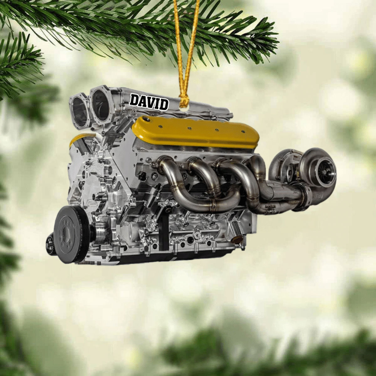 Drag Racing Hot Rod V8 Engine/ Custom Drag Racing Ornament/ Christmas Gift For Racing Lovers