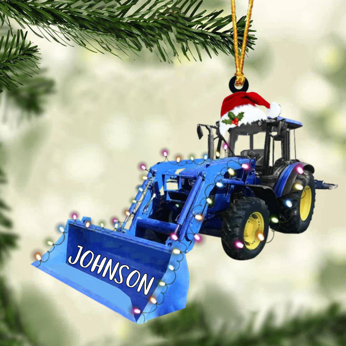 Personalized Bulldozers Christmas Ornament for Bulldozers Driver/ Gift for Dad