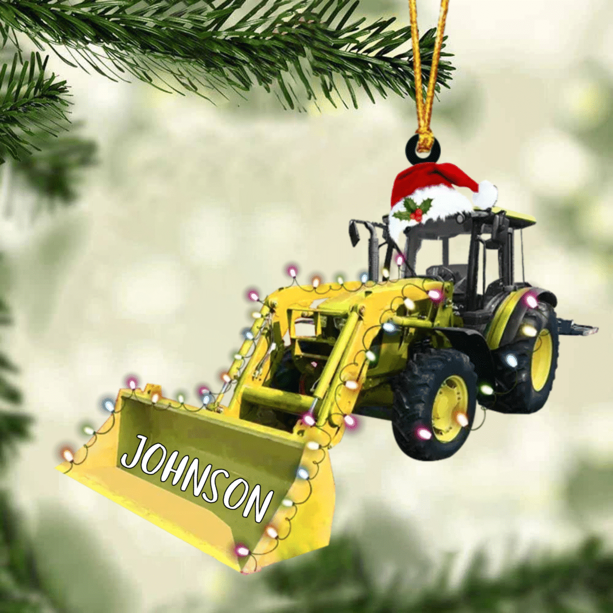Personalized Bulldozers Christmas Ornament for Bulldozers Driver/ Gift for Dad