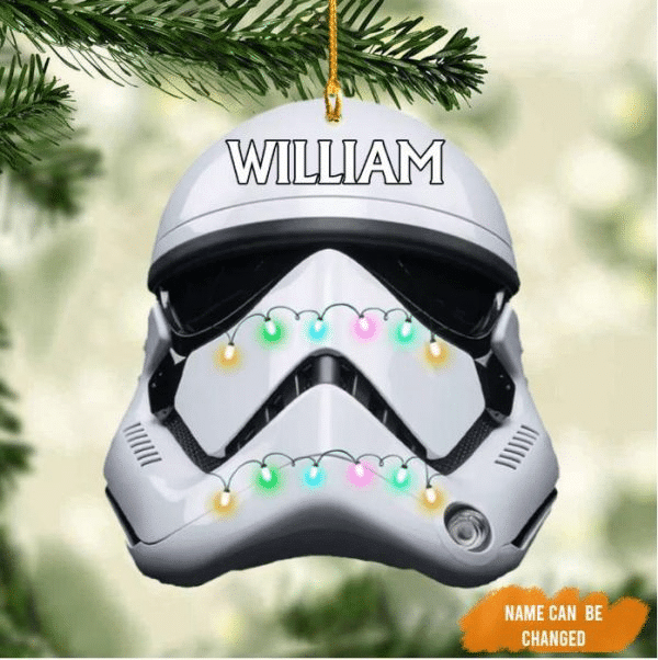 Personalized Helmet Movie Star Christmas Tree Ornament for Fans Made by Acrylic