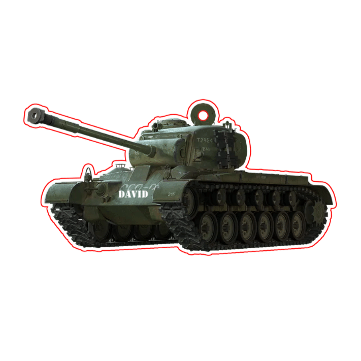 Veteran Tank Personalized Acrylic Custom Shape Ornament for Veteran