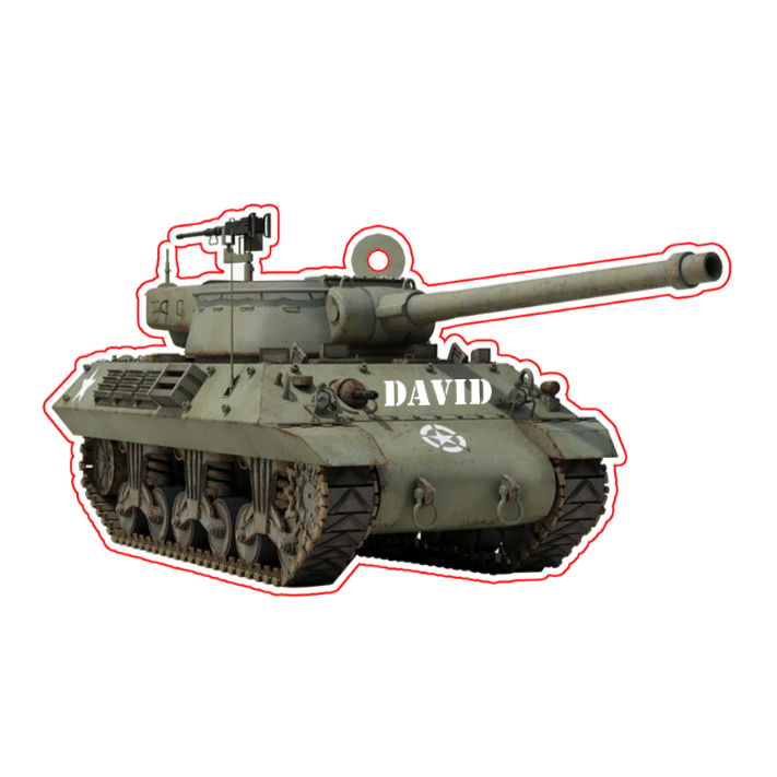 Veteran Tank Personalized Acrylic Custom Shape Ornament for Veteran