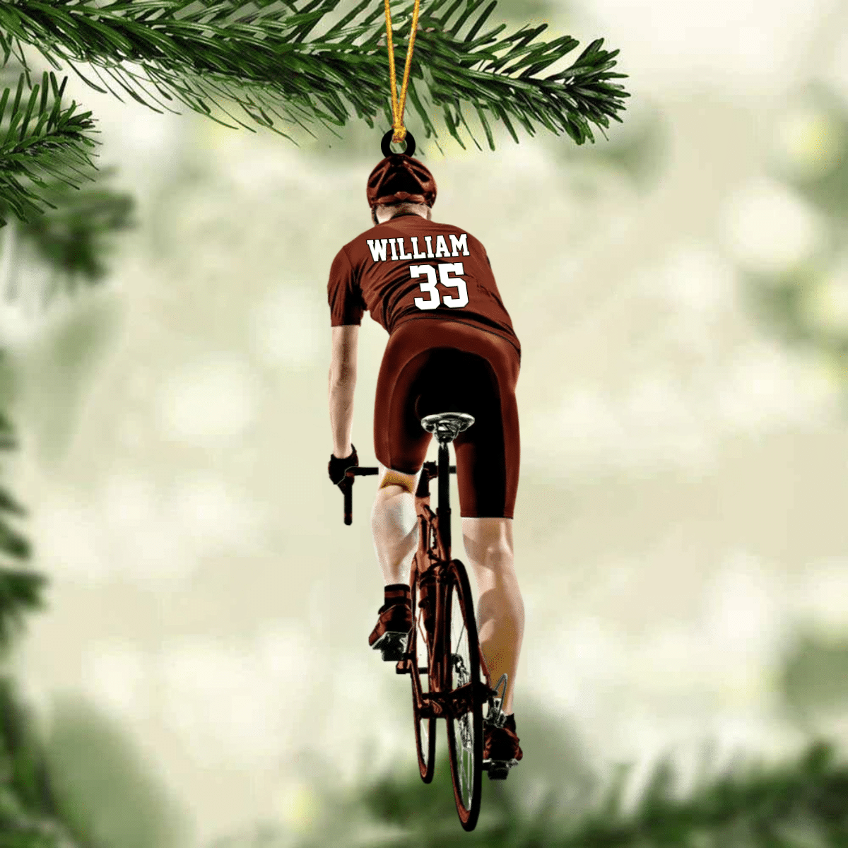 Personalized Male Cyclist / Bike Riding Acrylic Ornament/ Gift For Cyclists/ Gift for Man