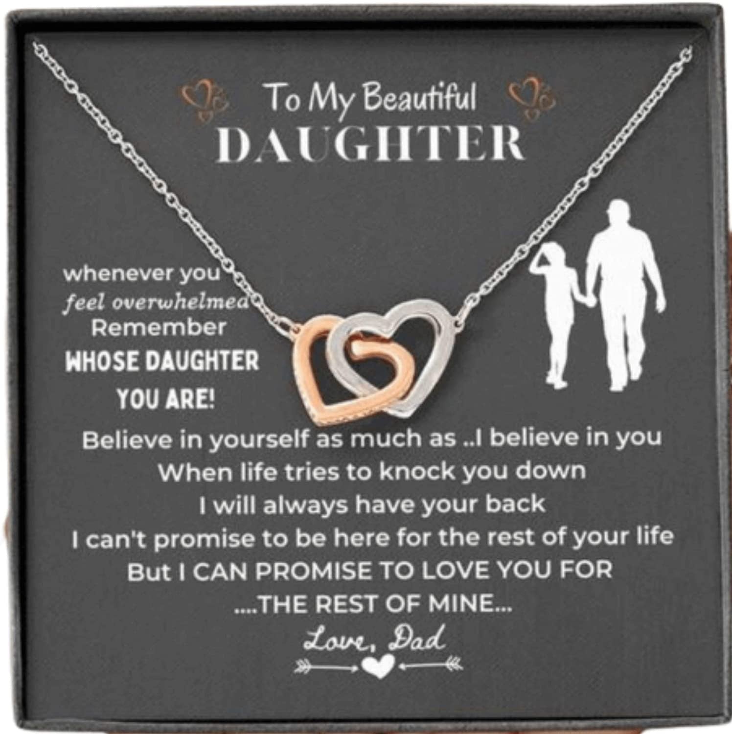 Sterling Silver Daughter Necklace/ Gifts For Girls Daughter Graduation/ Valentine Gifts For Daughter
