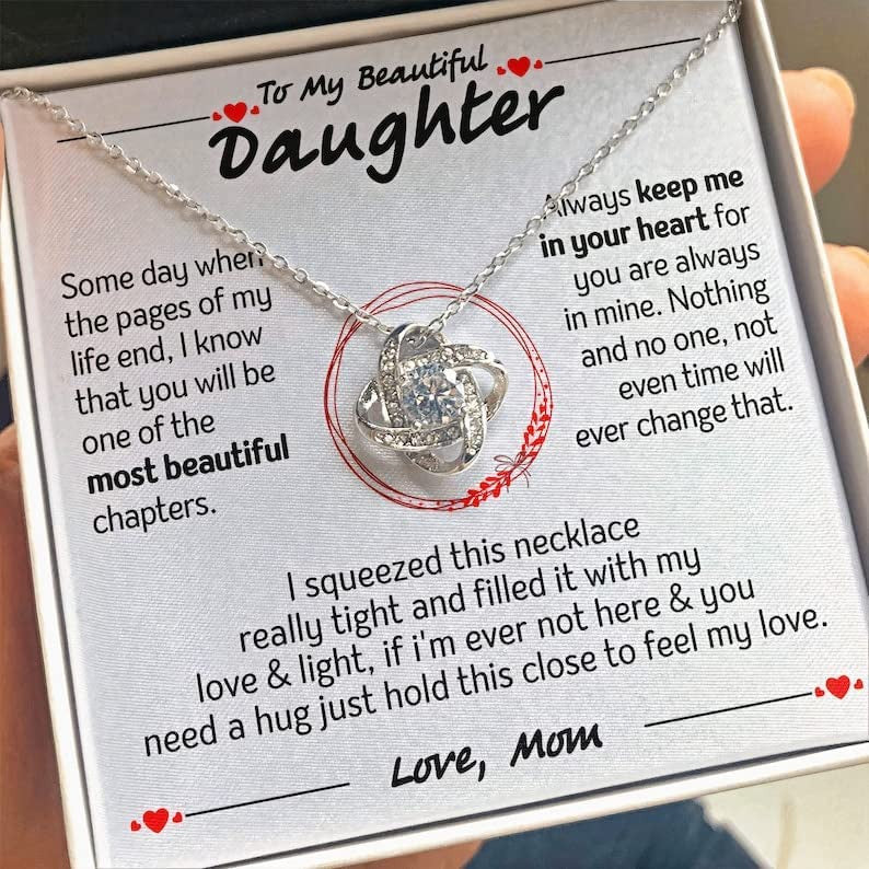 Gift For Daughter From Mom/ Necklace For Daughters Daughter Necklaces From Mom With Jewelry To My Knot