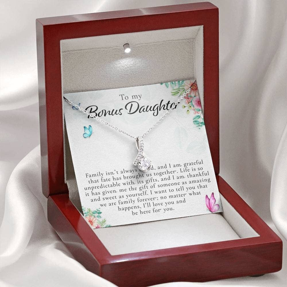 To My Bonus Daughter/ Bonus Daughter Necklace/ Step Daughter Necklace/ Gifts For Stepdaughter