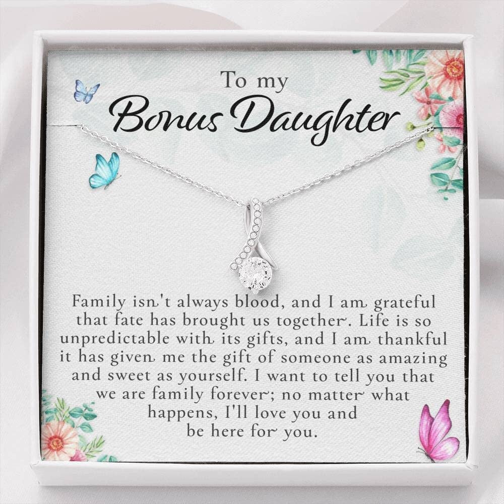 To My Bonus Daughter/ Bonus Daughter Necklace/ Step Daughter Necklace/ Gifts For Stepdaughter