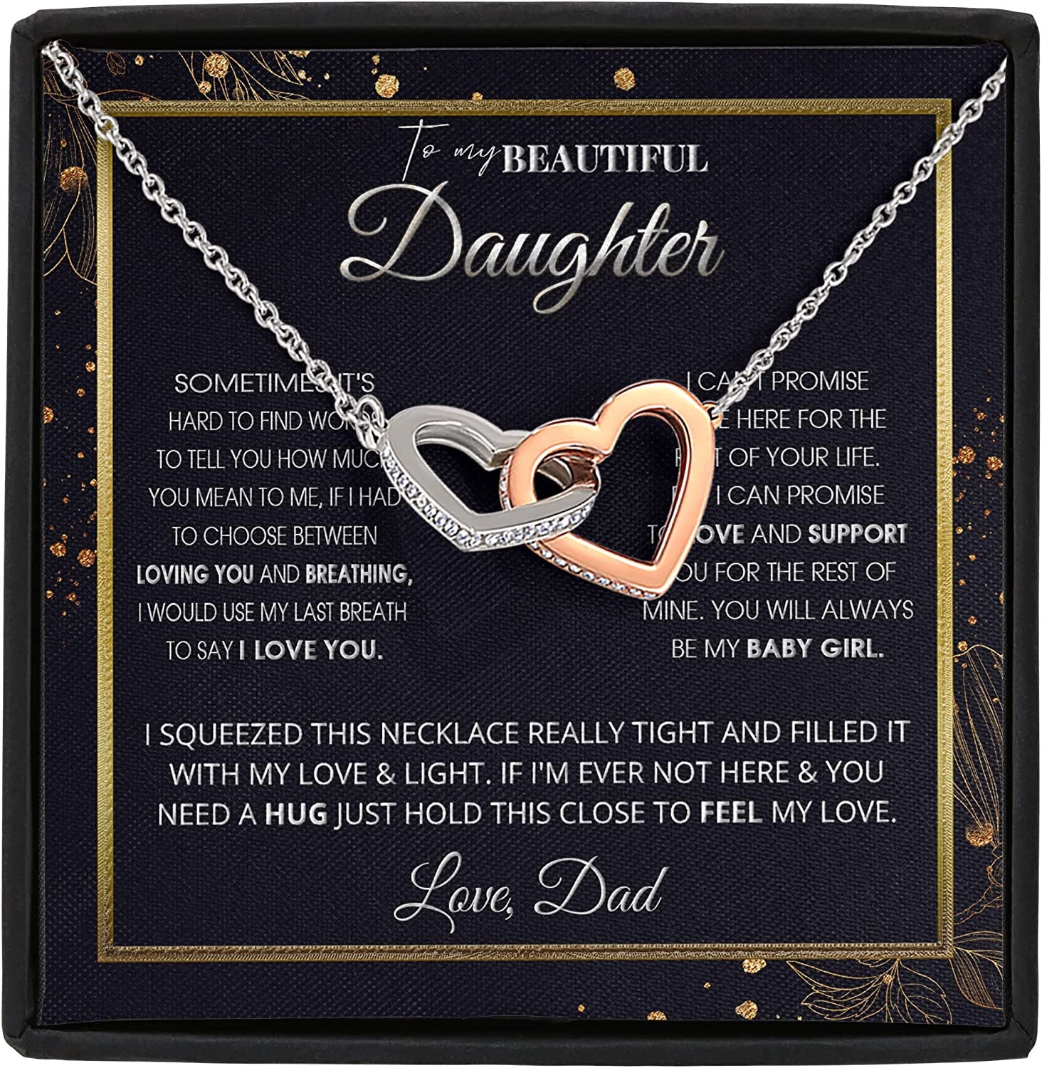 To My Daughter Necklaces Pendants - Father and Daughter/ Luxury Necklace Silver On Birthday