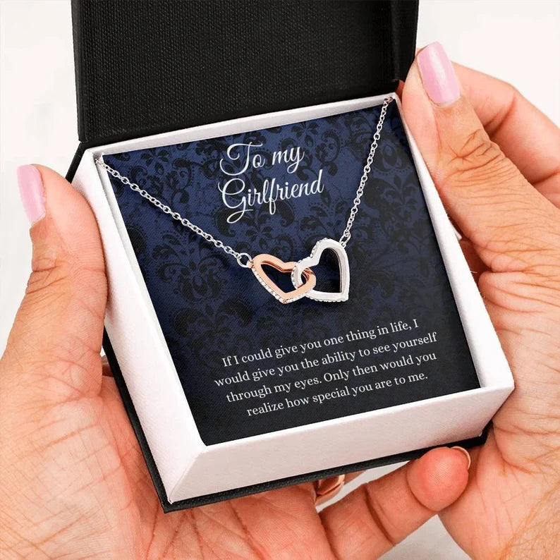 Necklace To My Girlfriend/ Gift For Girlfriend''s Birthday/ Girlfriend Jewelry Gift From my Boyfriend