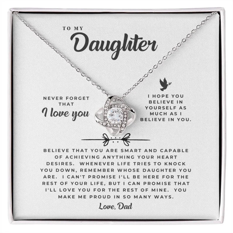 To My Daughter Necklace Gift From Dad/ Daughter Father Necklace/ Daughter Gift From Dad