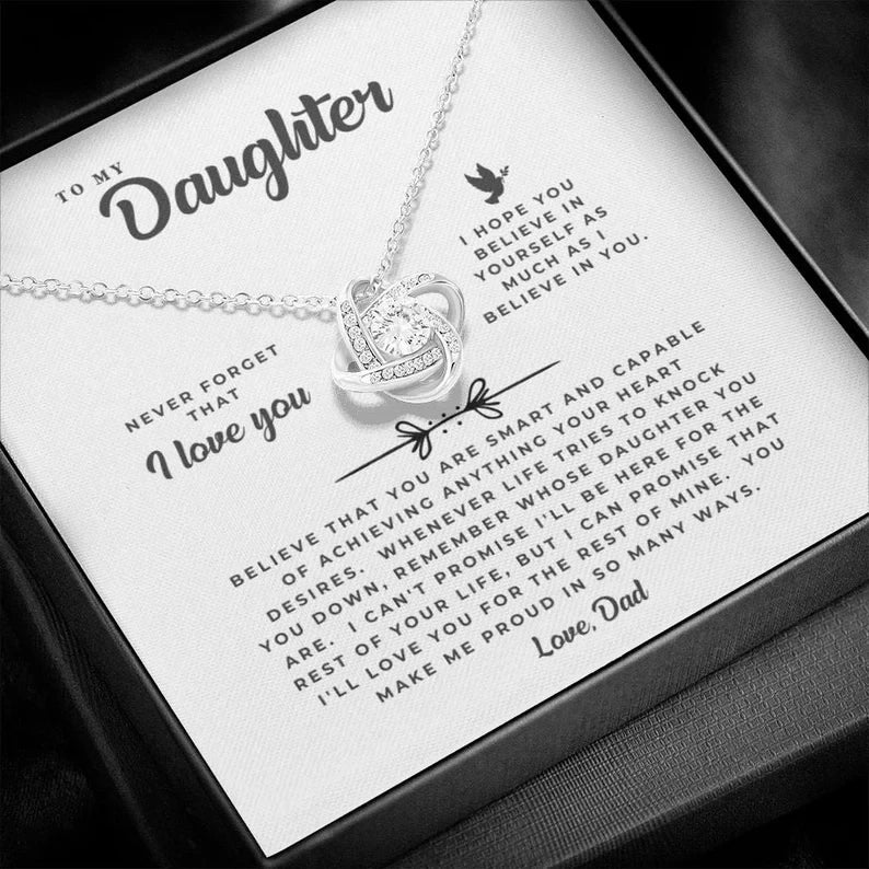 To My Daughter Necklace Gift From Dad/ Daughter Father Necklace/ Daughter Gift From Dad